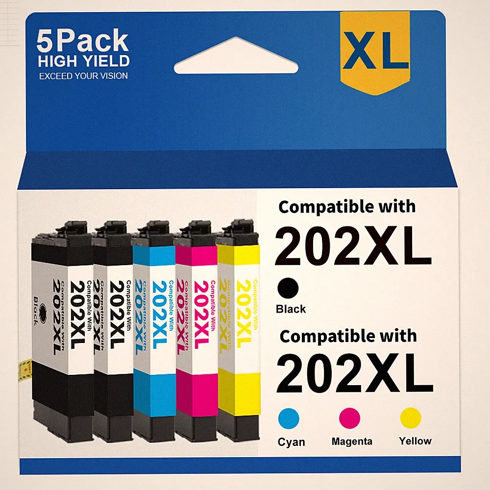 202XL T202 202 XL Ink Cartridges for Epson WorkForce WF-2860 XP-5100 Printer