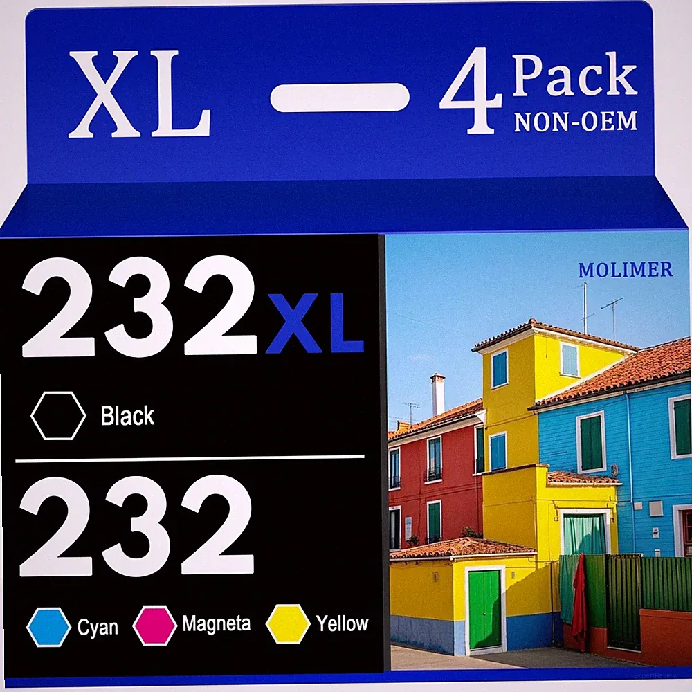 4PK 232XL 232 Ink Cartridge with for Epson 232XL WF-2950 WF-2930 XP-4205 XP-4200