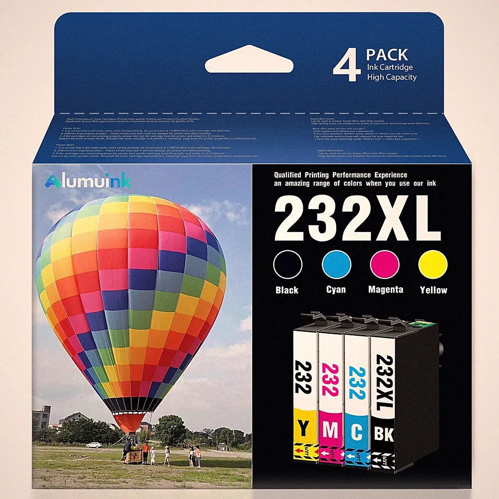 232XL Ink Compatible for Epson WF-2950 XP-4200 XP-4205 Printers (4-Pack)