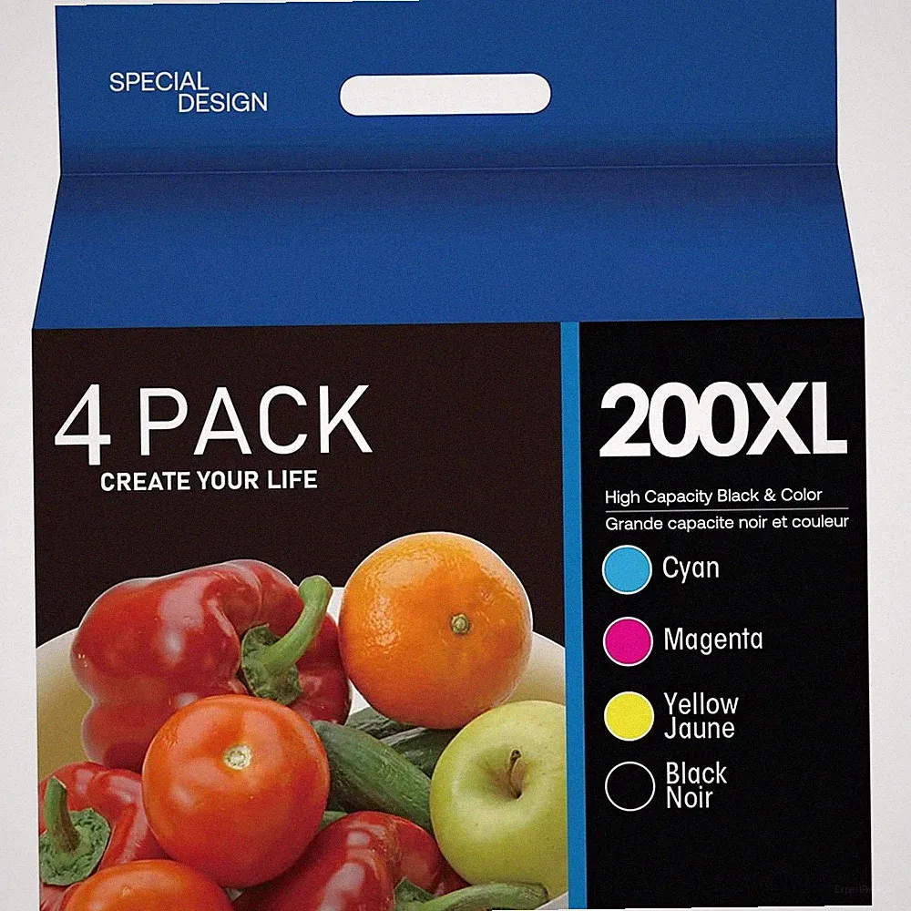 4 Pack 200XL Ink compatible for Epson Expression Home XP-310 400 XP-410 WF-2540