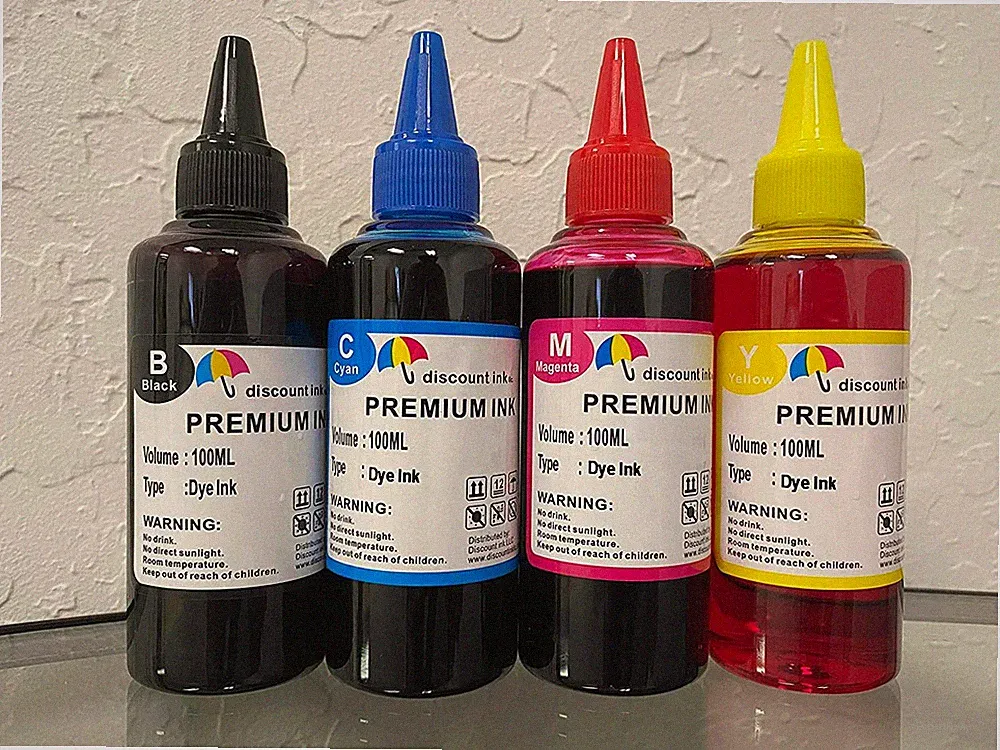 400ml Dye Based Ink Kit for Refill Epson T124 T125 T126 + 4 Syringes and Needles