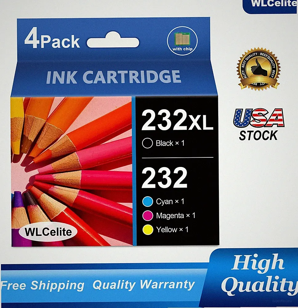 4PK 232XL 232 Ink Cartridges Combo Pack Replacement for Epson WorkForce WF-2950