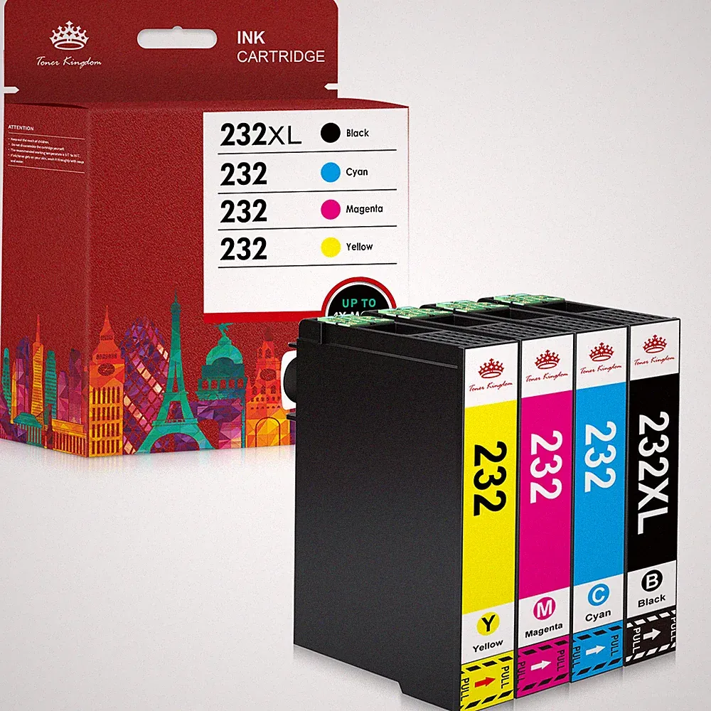 4PK 232XL 232 XL T232XL Ink Cartridges for Epson WF-2930 WF-2950 XP-4200 XP-4205