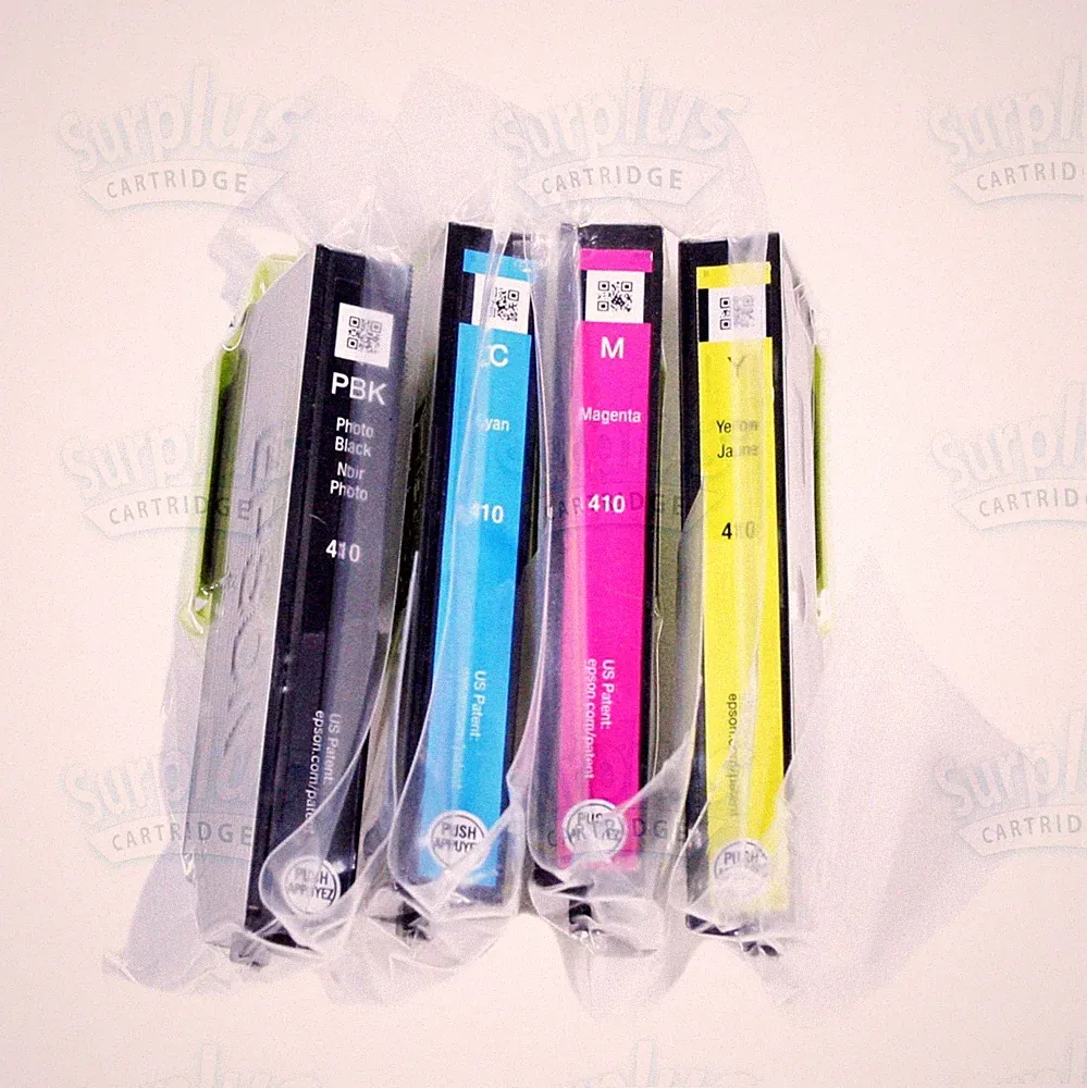 4pk Genuine Epson 410 Photo Black & Color XP530 XP630 XP830 XP640 XP635