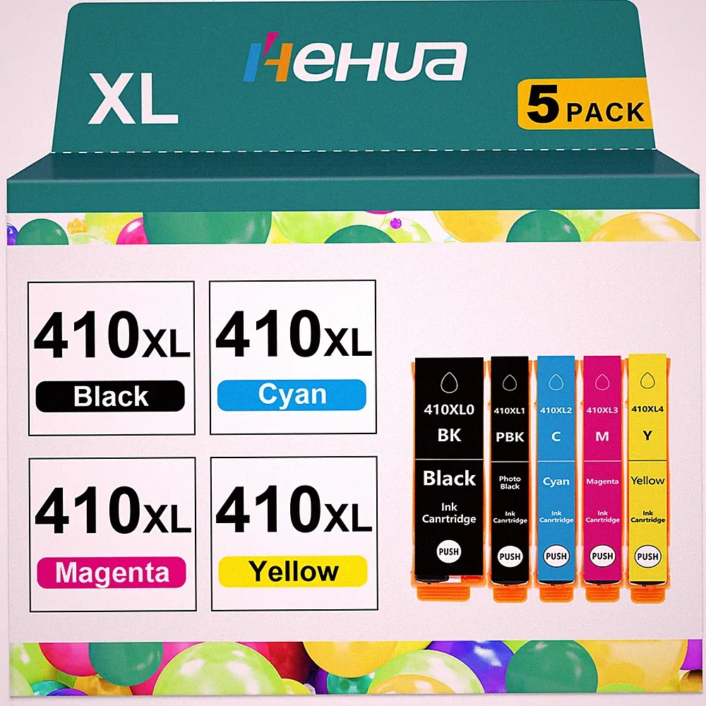 5-Pack 410XL T410XL Ink Replacement For Epson XP-830 XP-630 XP-7100XP-530 XP-635