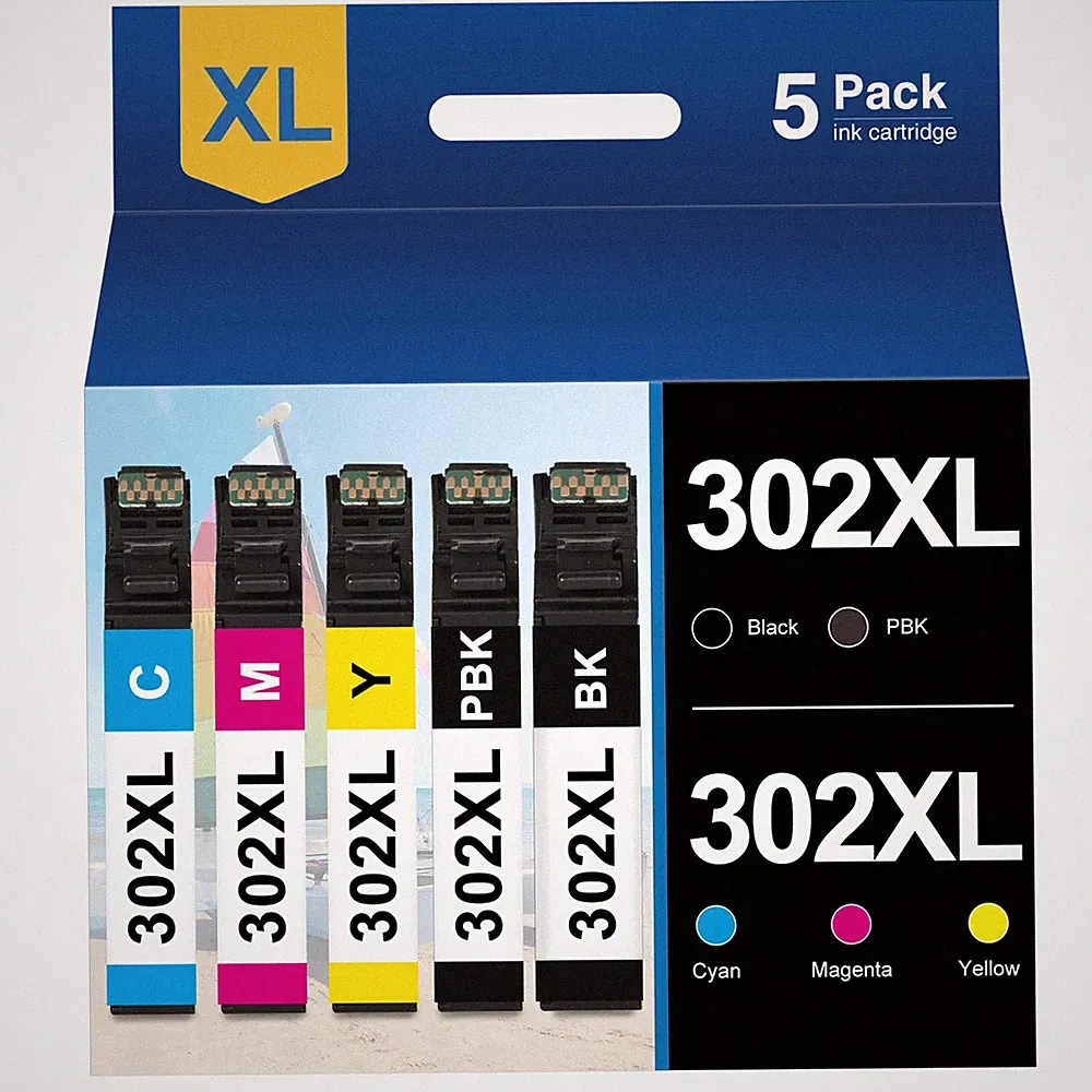 5PK 302XL T302 XL Ink Cartridge For Epson Expression XP-6000 XP-6100 Inkjet