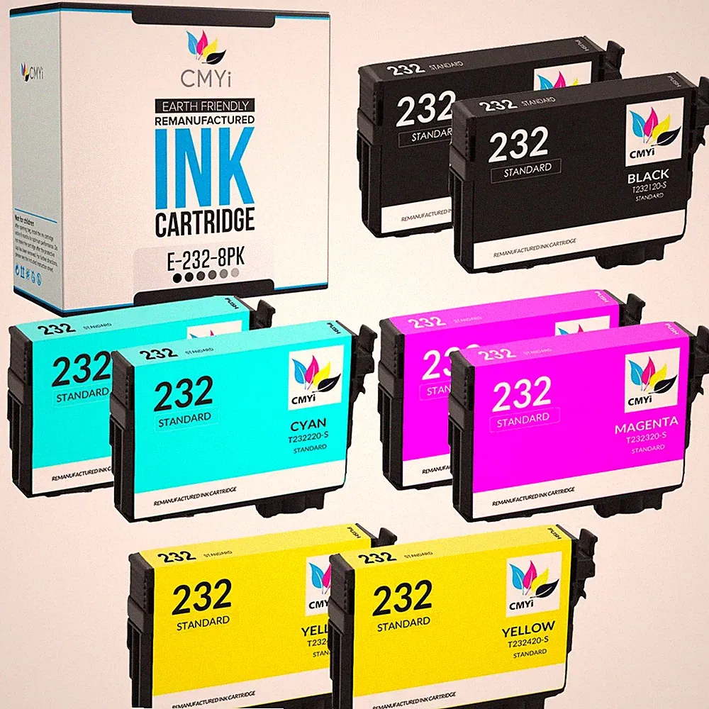 8-PK CMYi Compatible T232 Ink for Epson WorkForce WF-2950 Expression XP-4205