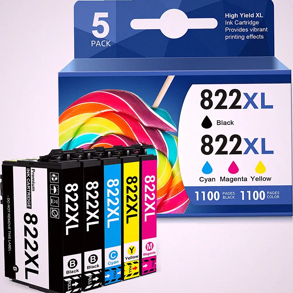 822XL T822 Ink Cartridge compatible for Epson WorkForce WF-3823 WF-4833 WF-4830
