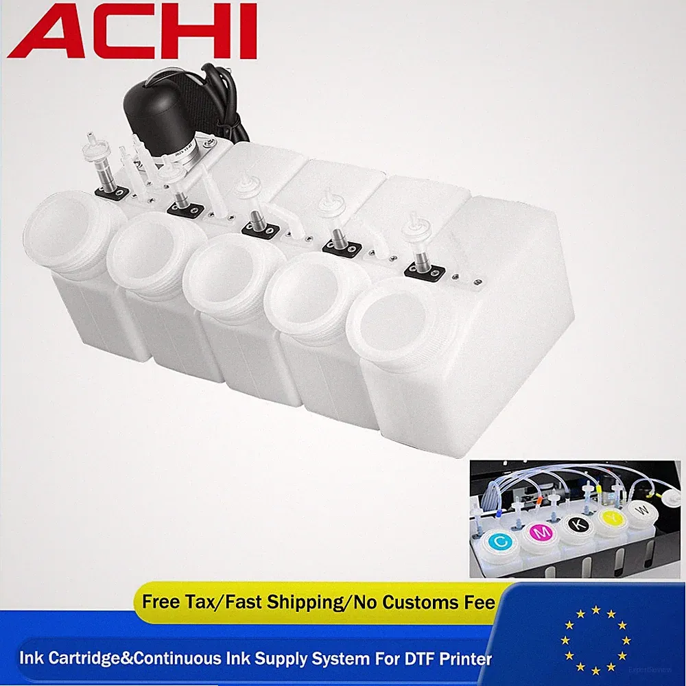 CISS With Motor Epson DTF printer cartridges with a continuous ink supply system
