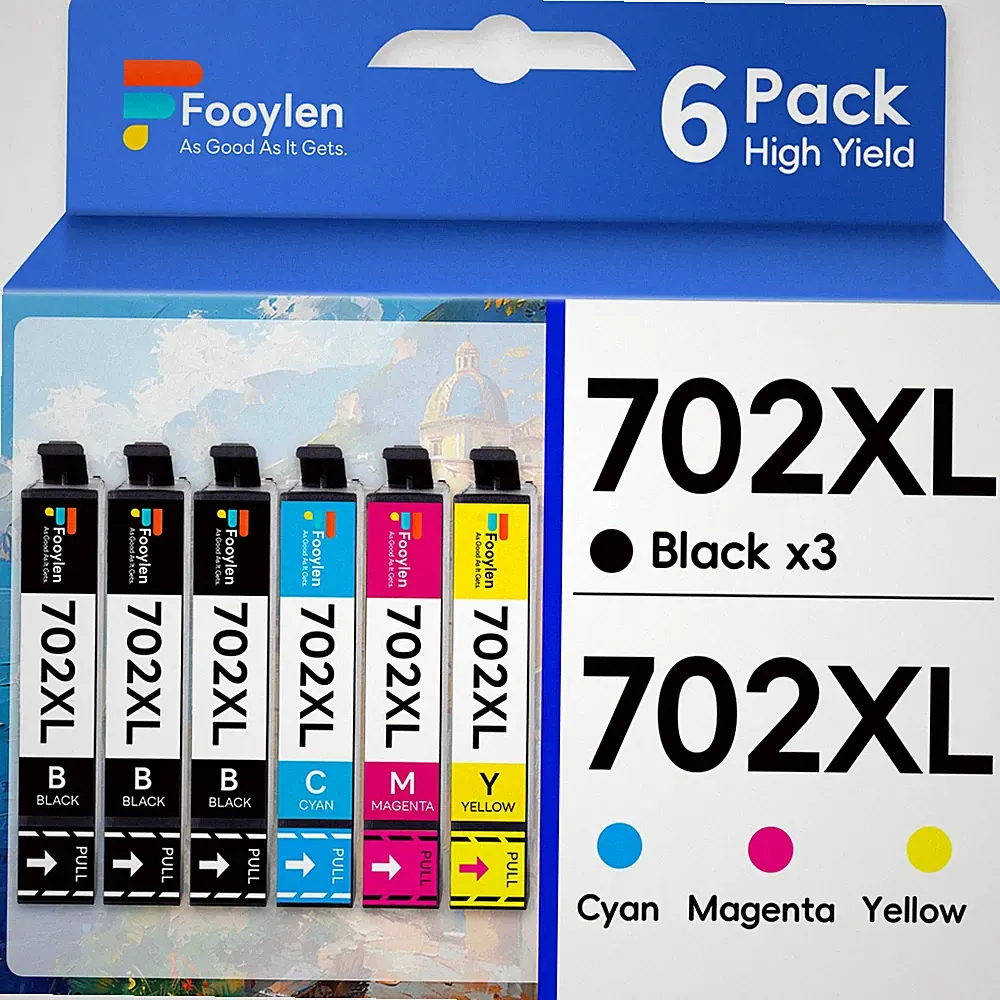 Compatible With 702XL Ink Cartridges for Epson WorkForce WF-3720 WF-3730 3725
