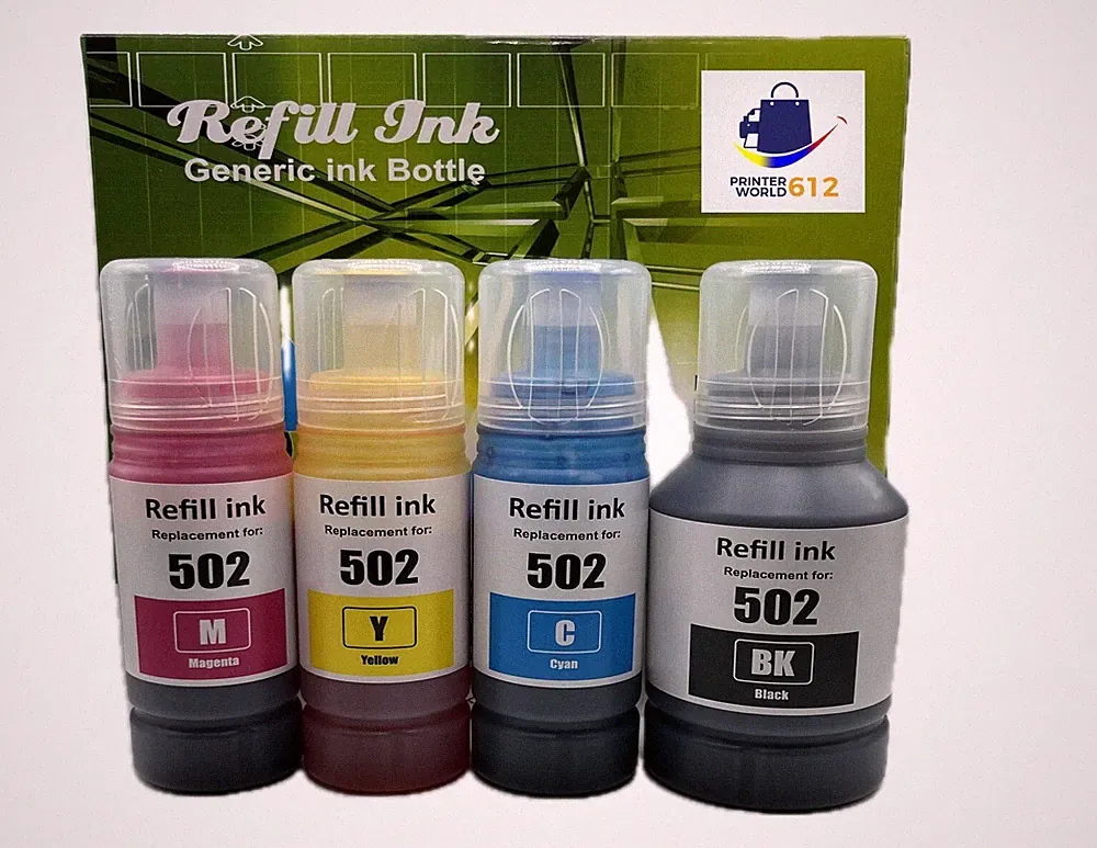 Compatible with Epson 502 Ink Combo Pack for EcoTank Printer Model ET New Sealed