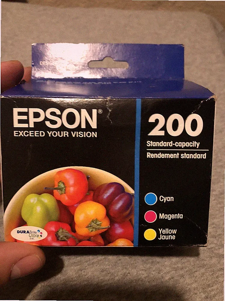 Epson 200 Cyan Magenta Yellow Printer Ink Cartridges New (Exp. 5/2023)