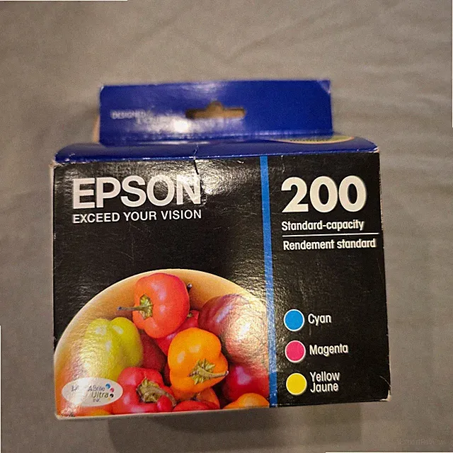 Epson 200 Standard Capacity Ink Cartridges Cyan Magenta Yellow 3 Pack