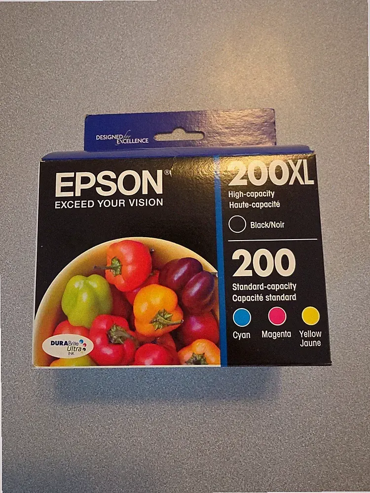 Epson 200XL Printer Ink Black Cyan Magenta Yellow Exp 11/2022