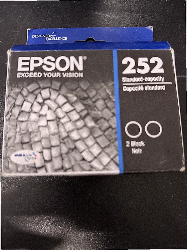 Epson 252 BLACK Ink CARTRIDGE Exp.2/26 Free Shipping
