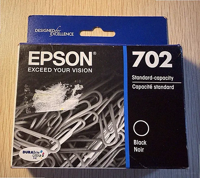 Epson 702 Black Standard Capacity Ink Cartridge For Epson Printers