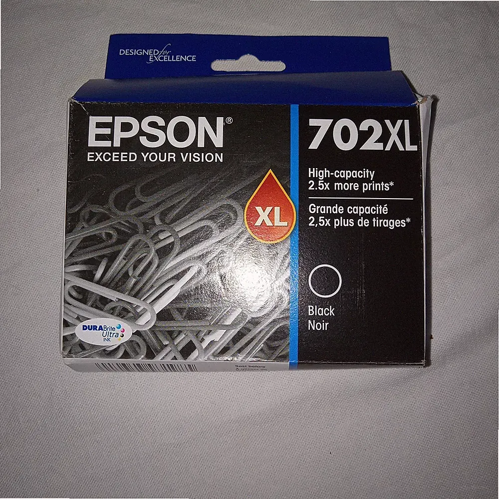 Epson 702XL Black Printer Ink NIB 01/26 exp.