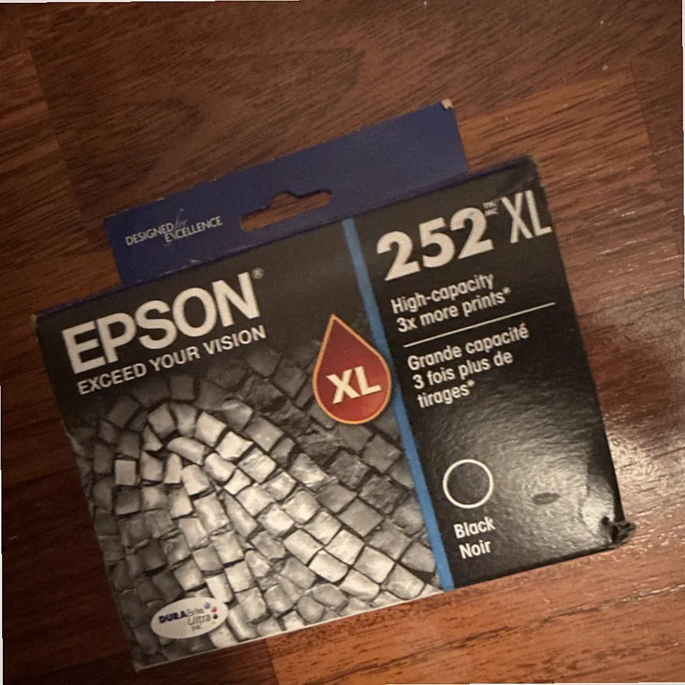 Epson Ink Cartridge 252XL High-Capacity Black Genuine Printer Ink