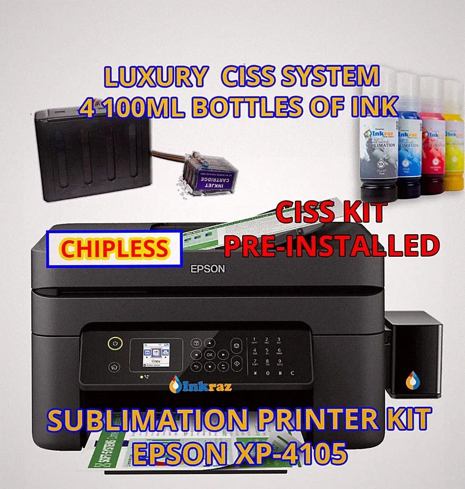 Epson xp4200 / xp4205 Printer With Sublimation Ink, Sublimation Printer Bundle
