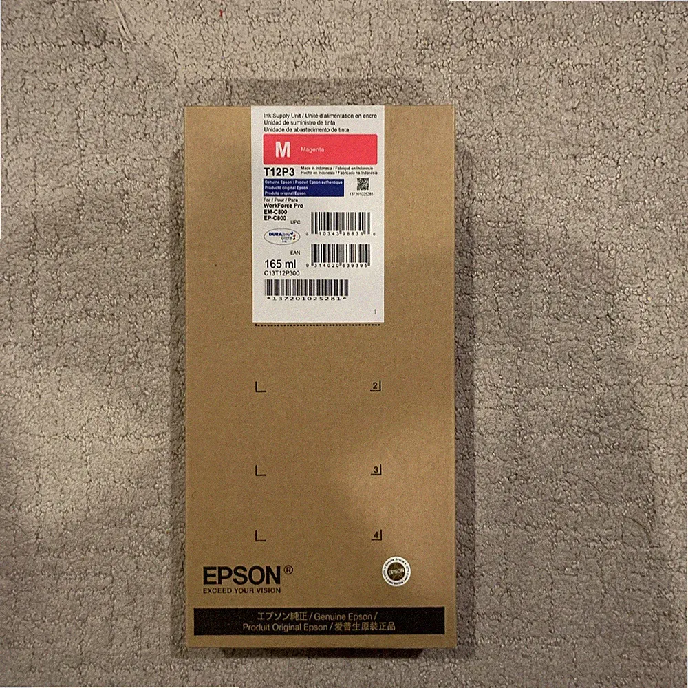 Genuine Epson WorkForce Pro EM/EP-C800 Mag XXL Ink Magenta T12P3 OEM