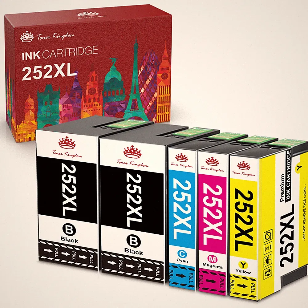 Ink Cartridges for Epson 252XL T252XL For WorkForce WF-3630 7720 7110 Printer