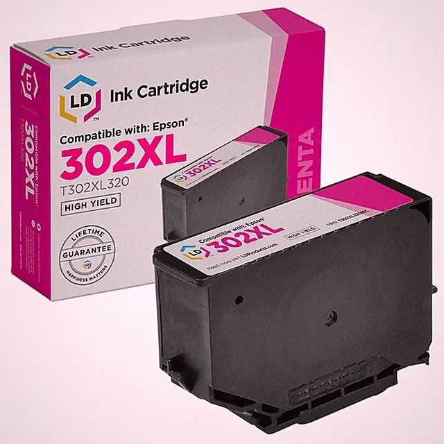 LD Replacement for Epson 302XL T302XL320 Magenta Ink Expression Premium XP-6000