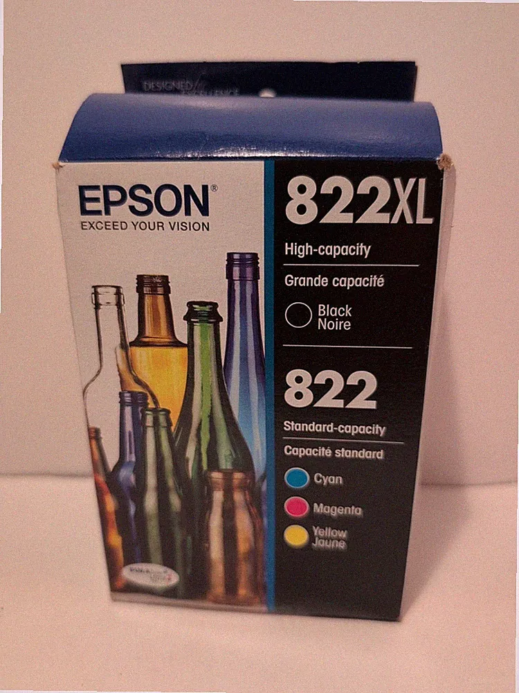 NEW Epson black 822XL 822 4-Pack High-Yield Standard Capacity Multi printer INK