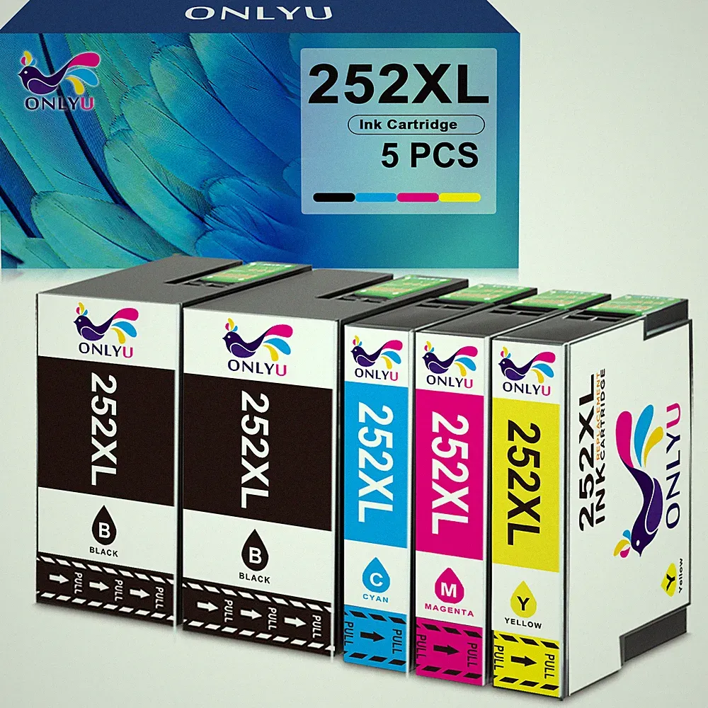 Printer Ink Cartridge For Epson 252XL Fits WorkForce WF-3620 3640 7710 7720