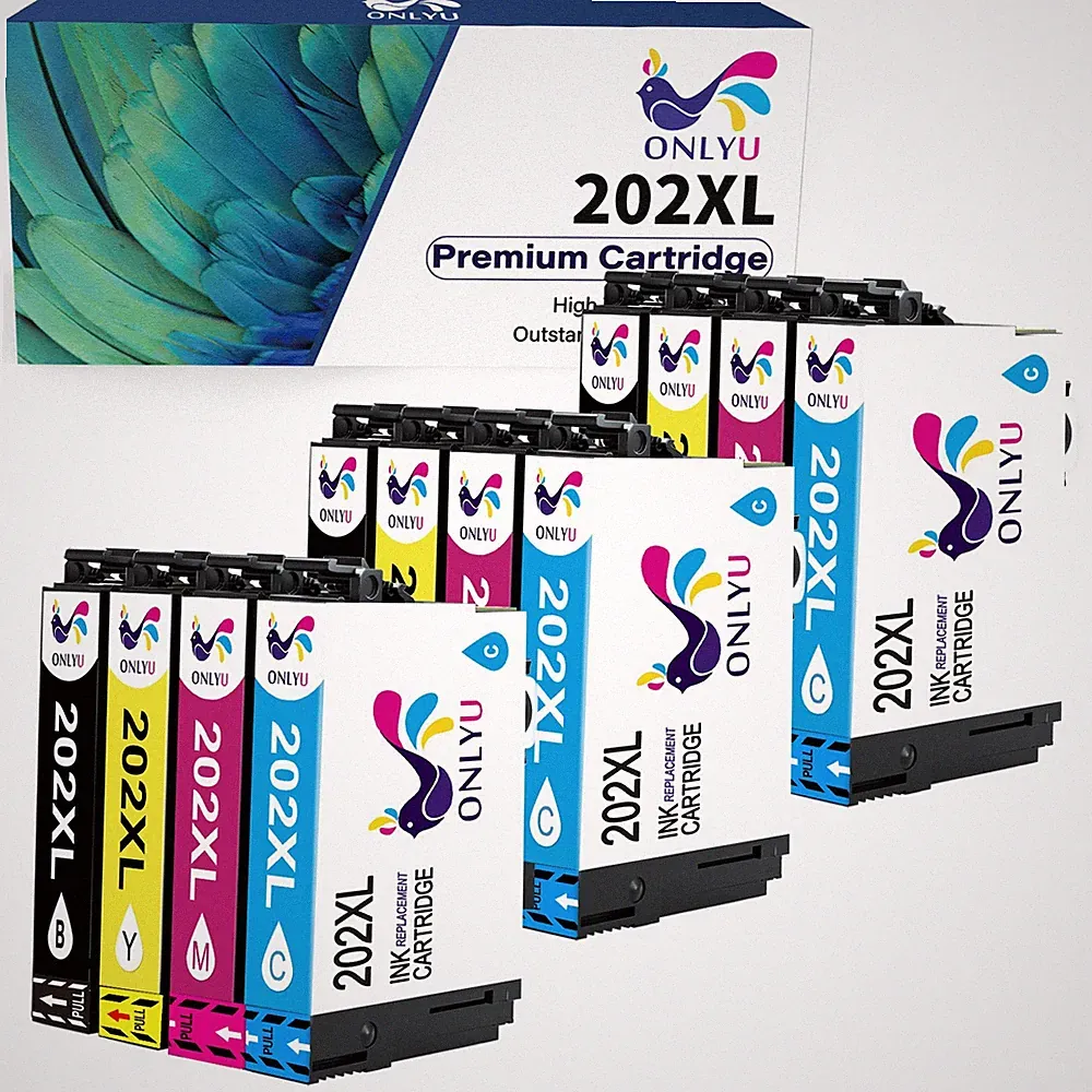 T202 202XL Ink Cartridges for Epson 202 XL WorkForce WF-2860 XP-5100 Printer Ink