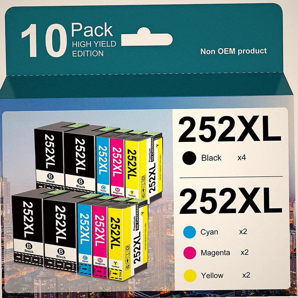 T252XL Ink For Epson 252XL Ink Cartridge for WorkForce 3640 7210 7720 7710 7720